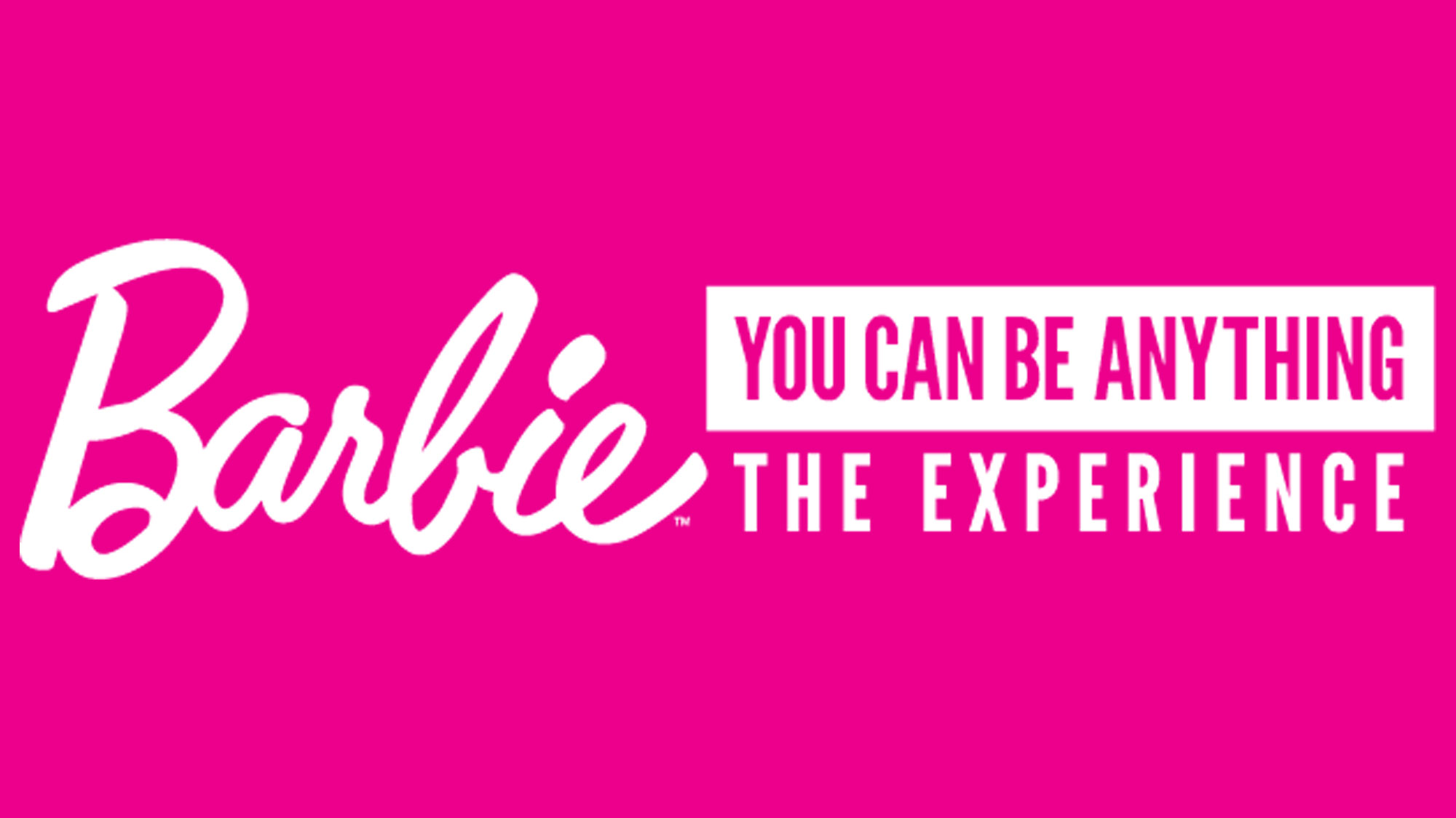 Barbie You Can Be Anything: The Experience logo.