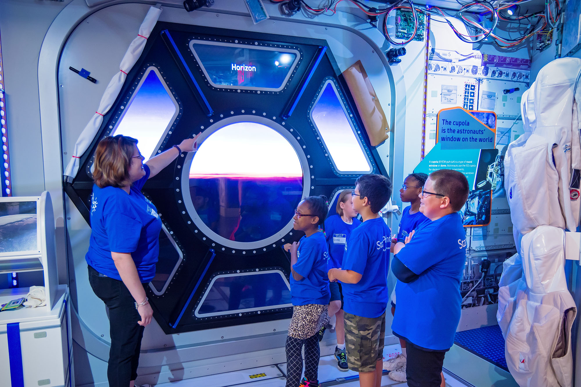Children in Beyond Spaceship Earth exhibit.